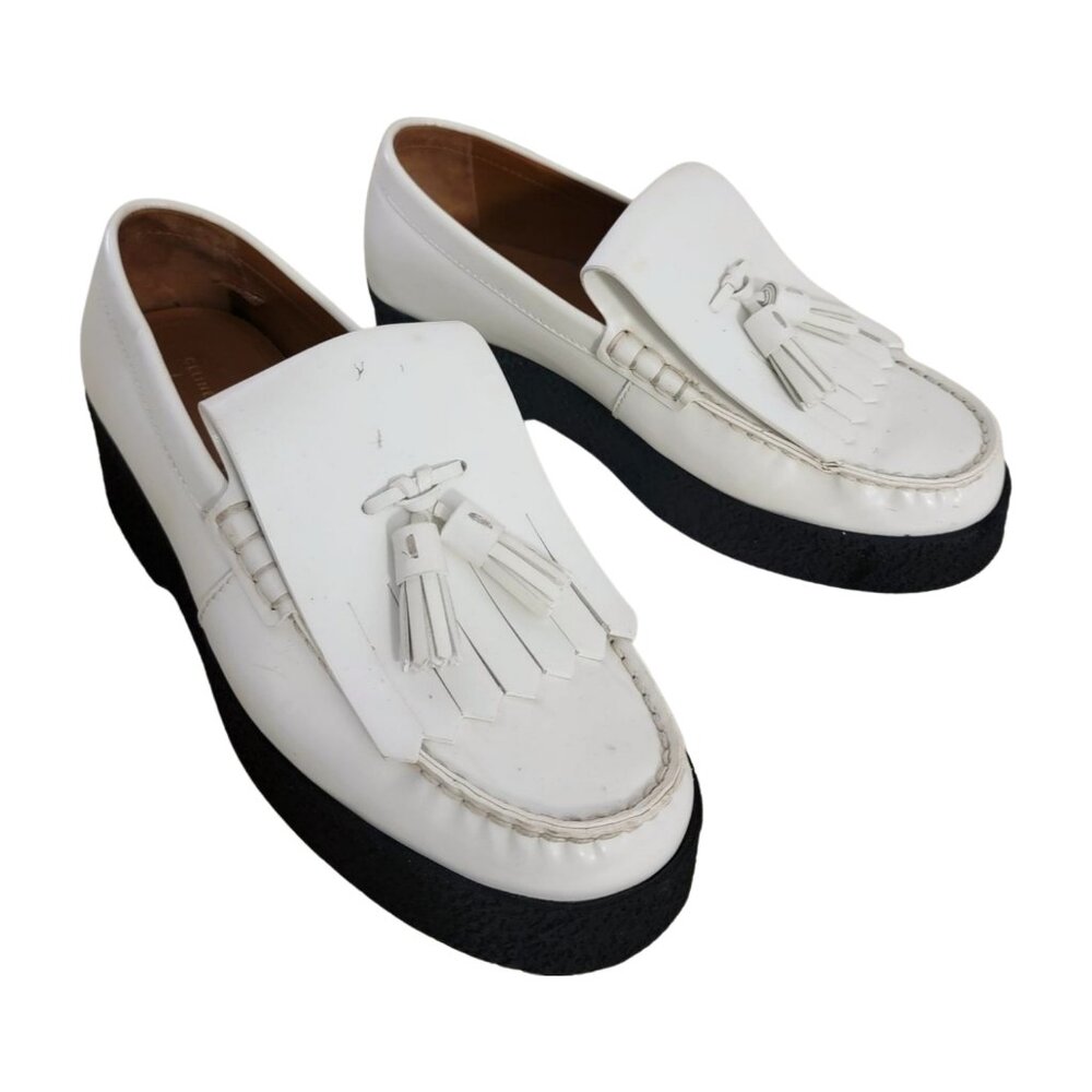 Celine Phoebe Philo Chunky Platform Kiltie Loafers White 41 11